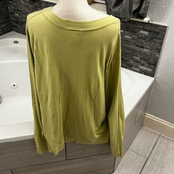Talbots Women's Sweater in Light Olive 3X - Picture 4 of 7